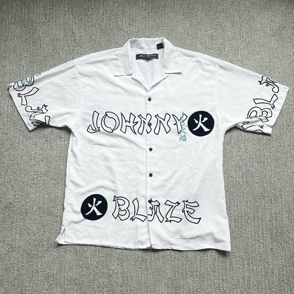 VTG 90s Johnny Blaze Shirt Chinese Fire Wu-Tang Clan Method Man Size XL RARE